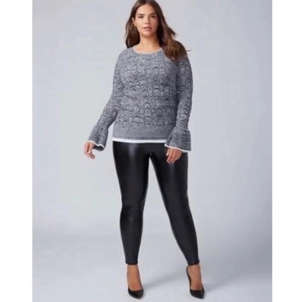 Lane Bryant Grey Bell Sleeve Sweater Size …